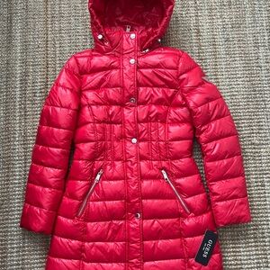 Guess Women's Red Puffer Jacket